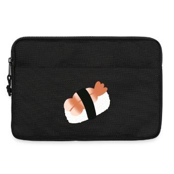 Sushi minimaliste aux crevettes nigiri - Sacoche pour ordinateur portable 13 pouces - noir - Devant