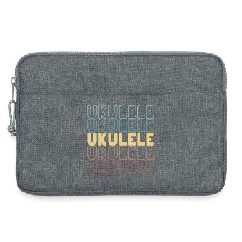 Ukulele typography - Laptop bag 13" - heather grey - Front