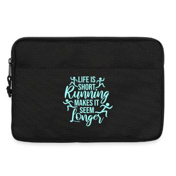 Life Is Short Running Makes It Seem Longer Lustig  - Laptoptasche 13" - Schwarz - Vorne