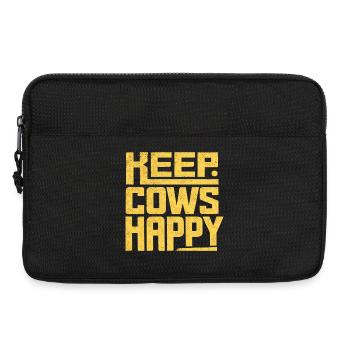 Keep Cows Happy – Geschenk für Landwirte - Laptoptasche 13" - Schwarz - Vorne