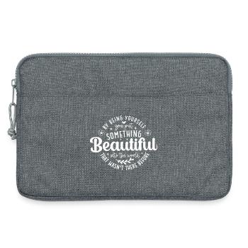 En étant soi-même, vous ajoutez de la beauté au monde - Sacoche pour ordinateur portable 13 pouces - gris chiné - Devant