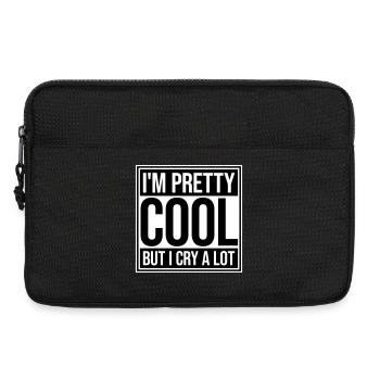 I'm Pretty Cool But I Cry A Lot Funny Emotional - Laptop bag 13" - black - Front