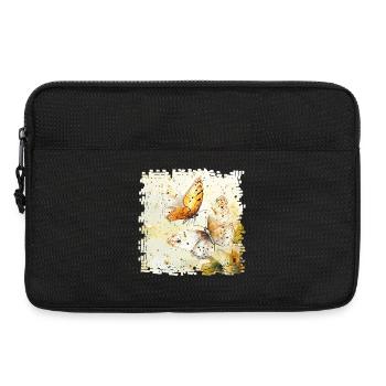 Wasserfarbene Schmetterlinge - Laptoptasche 13" - Schwarz - Vorne