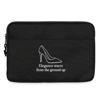 Art de la ligne de talons hauts – Citation de mode Élégance - Sacoche pour ordinateur portable 13 pouces - noir - Devant