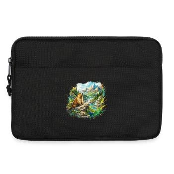 Marmotte forêt paysage  - Sacoche pour ordinateur portable 13 pouces - noir - Devant