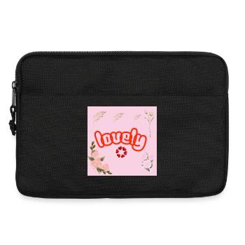 Lucky Neon Floral on Pink - Laptop bag 13" - black - Front