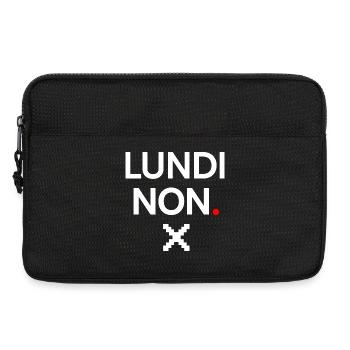LUNDI NON | Humour lundi minimal - Sacoche pour ordinateur portable 13 pouces - noir - Devant