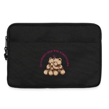 Ensemble, nous sommes forts comme un ours – Mignons ours en peluche - Sacoche pour ordinateur portable 13 pouces - noir - Devant