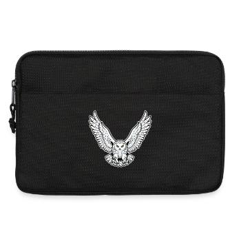 Snowy Owl Flying Attack Pet Owl - Laptop bag 13" - black - Front