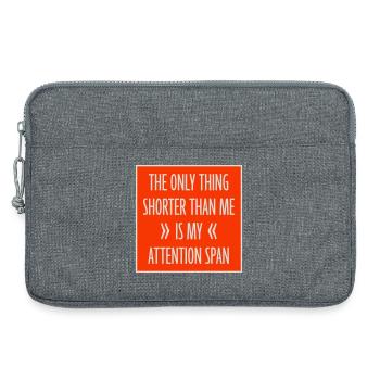 La seule chose plus petite que moi, c’est mon attention - Sacoche pour ordinateur portable 13 pouces - gris chiné - Devant