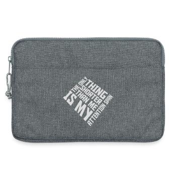 La seule chose plus petite que moi, c’est mon attention - Sacoche pour ordinateur portable 13 pouces - gris chiné - Devant