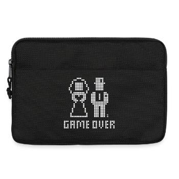 Game Over (Mariage, enterrement de vie de garçon, mariée et marié, Pixel / W) - Sacoche pour ordinateur portable 13 pouces - noir - Devant
