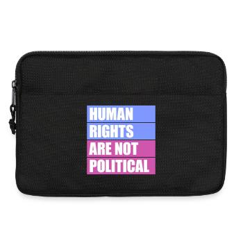 Les droits de l’homme ne sont pas politiques Logo Menschenrechte - Sacoche pour ordinateur portable 13 pouces - noir - Devant