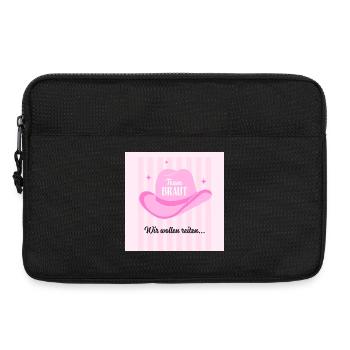 Junggesellinnenabschied JGA T-Shirt & Hoodie Bride - Laptoptasche 13" - Schwarz - Vorne