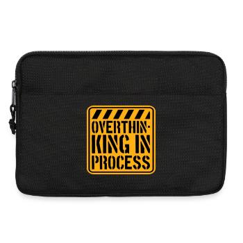 Overthinking In Process Funny Brooding Saying Logo - Laptop bag 13" - black - Front