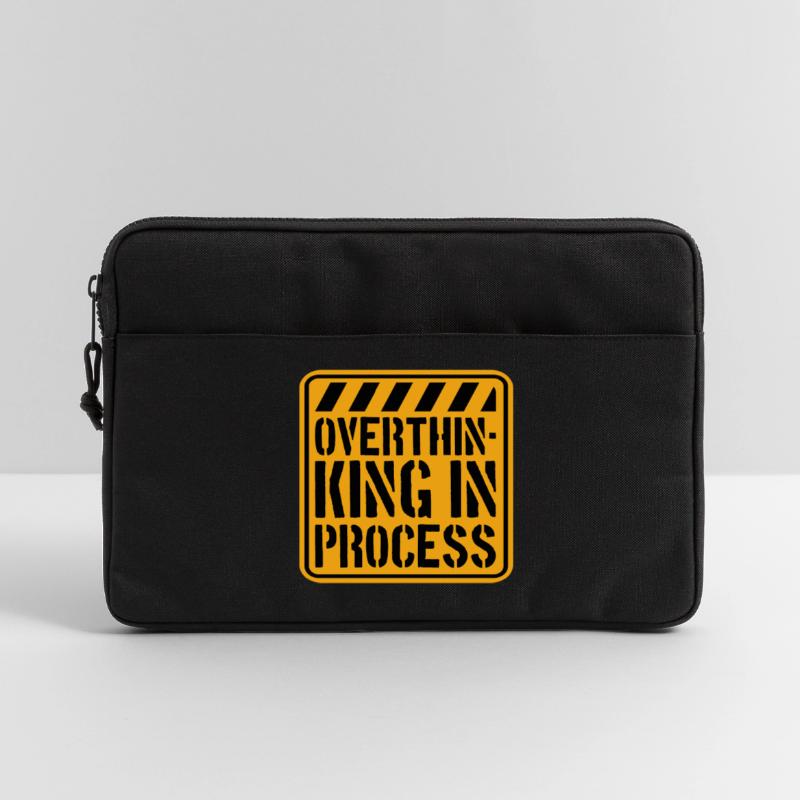 Overthinking In Process Funny Brooding Saying Logo Laptop bag 13"