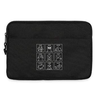 Lustige Schweine Sprüche - Witzige "Sau" Wortspiel - Laptoptasche 13" - Schwarz - Vorne