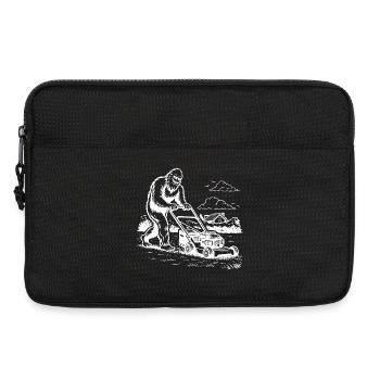 Bigfoot Yeti Rasenmäher Gartenarbeit Style - Laptoptasche 13" - Schwarz - Vorne
