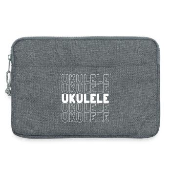 Typographie du ukulélé - Sacoche pour ordinateur portable 13 pouces - gris chiné - Devant