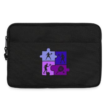 Tenue de sportif de tennis padel puzzle - Sacoche pour ordinateur portable 13 pouces - noir - Devant