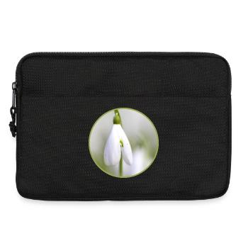 Perce-neige fleur blanche Fleur blanche Éclosion précoce - Sacoche pour ordinateur portable 13 pouces - noir - Devant