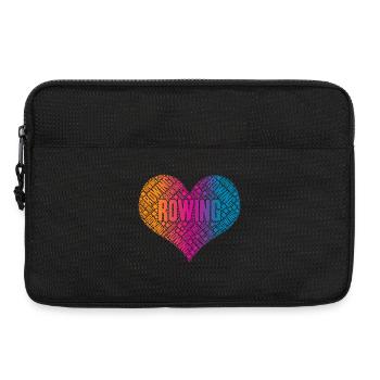 Rowing Rudern Herz - Laptoptasche 13" - Schwarz - Vorne