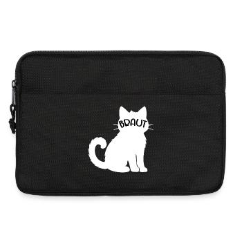 Hochzeit Katzen Braut - Laptoptasche 13" - Schwarz - Vorne
