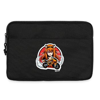 Tiger Rider Motorcycle Girl - Laptop bag 13" - black - Front