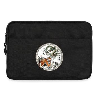 Tiger und Drache Asiatisch - Laptoptasche 13" - Schwarz - Vorne