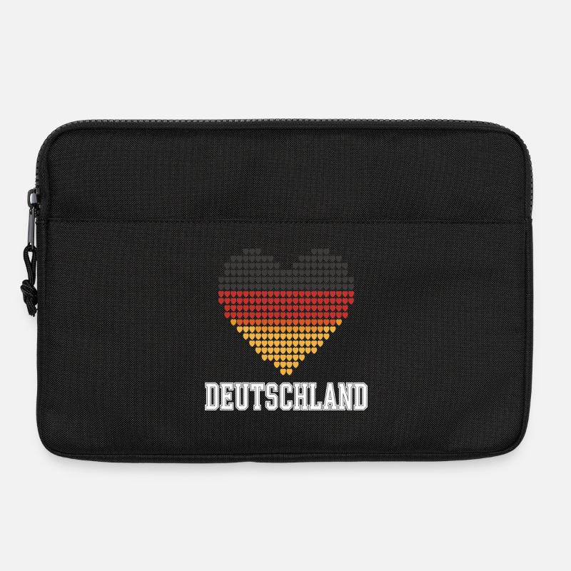Germany Heart Gradient - Laptop bag 13" - black