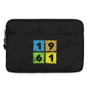 65. Geburtstag Farbige Patches since 04/1961 - Laptoptasche 13" - Schwarz - Vorne
