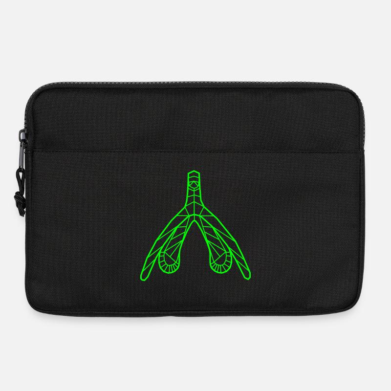 Klitoris_neongruen - Laptoptasche 13" - Schwarz