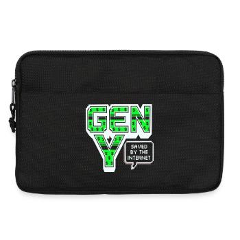 Generation Y, gen Y, Millennials Shirt, Pullover Hoodie - Laptop bag 13" - black - Front