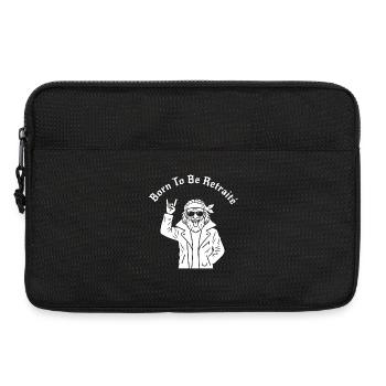Born To Be Retired (weißer Text) - Laptoptasche 13" - Schwarz - Vorne