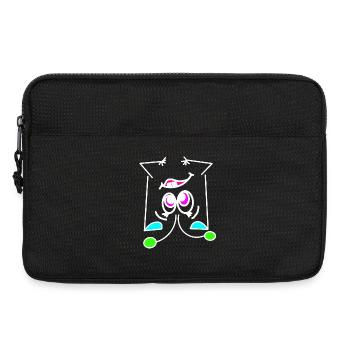 Neon-Mood Flip - Das Umdreh-Gesicht - Laptoptasche 13" - Schwarz - Vorne
