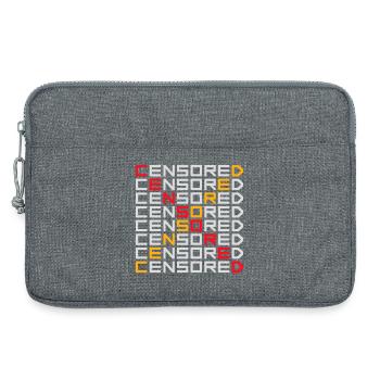 Censored Funny Statement Freedom Logo - Laptop bag 13" - heather grey - Front