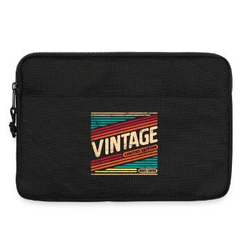 Vintage 1970 - Laptoptasche 13" - Schwarz - Vorne