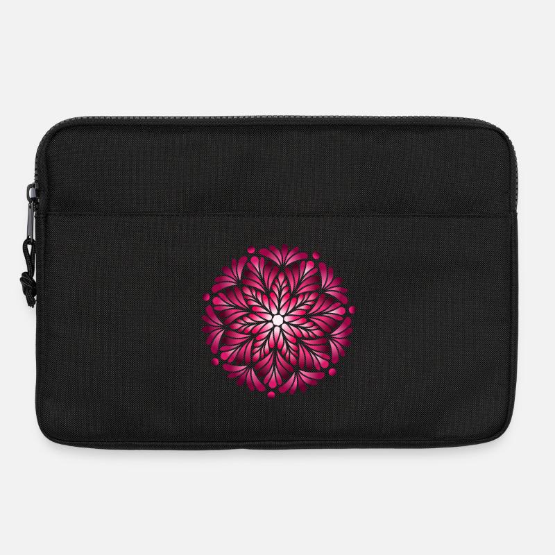 Luminous Pink Mandala  - Laptoptasche 13" - Schwarz