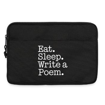 Eat Sleep Write a Poem - Laptop bag 13" - black - Front