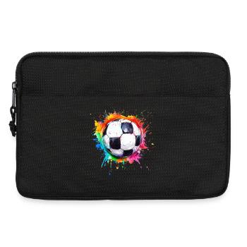Fußball Ball Aquarell - Laptoptasche 13" - Schwarz - Vorne