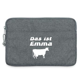 Emma - Laptop bag 13" - heather grey - Front