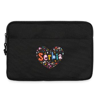 Cœur de Serbie - Sacoche pour ordinateur portable 13 pouces - noir - Devant