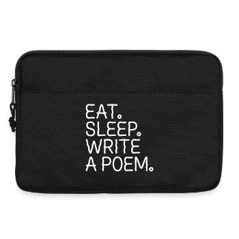 Eat Sleep Write A Poem - Laptop bag 13" - black - Front
