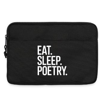 Eat, Sleep Poesie-Typografie - Laptoptasche 13" - Schwarz - Vorne