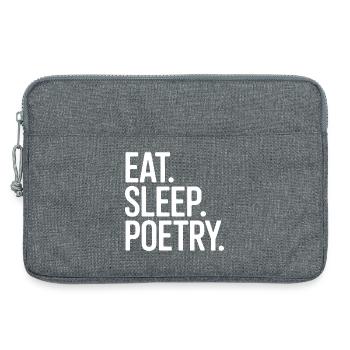 Typographie de la poésie Eat Sleep - Sacoche pour ordinateur portable 13 pouces - gris chiné - Devant