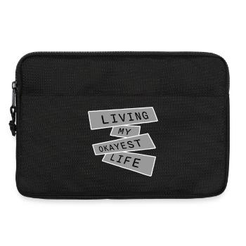 Vivre ma vie la plus correcte Drôle de dicton, médiocre - Sacoche pour ordinateur portable 13 pouces - noir - Devant