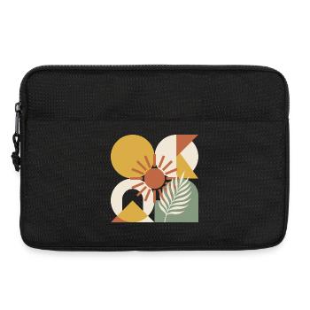 Boho Abstract Geometric Botanical Sunburst - Laptop bag 13" - black - Front