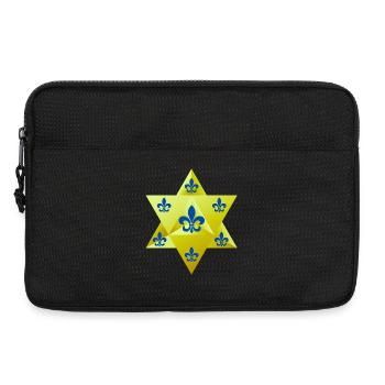 Merkaba Star & Feur de lis - Sacoche pour ordinateur portable 13 pouces - noir - Devant