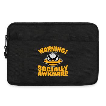 Avertissement canard Socialement maladroit Socialement maladroit - Sacoche pour ordinateur portable 13 pouces - noir - Devant