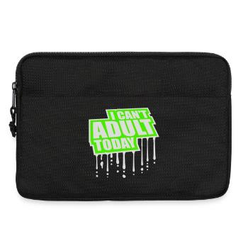 Je ne peux pas parler d’adulte aujourd’hui Drôle de Dicton-Adulte Logo - Sacoche pour ordinateur portable 13 pouces - noir - Devant